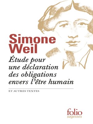 cover image of Étude pour une déclaration des obligations envers l'être humain et autres textes